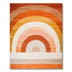 Warm Arched Pattern Cozy Rug(Brown)