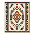 Warm Earthy Tribal Geometric Rug(Beige)