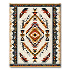 Warm Earthy Tribal Geometric Rug(Beige)