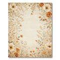 Warm Floral Tranquil Rug(Beige)