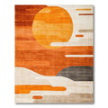Warm Orange Abstract Modern Rug