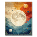 Warm Orange-Blue Celestial Dreamy Rug(Gray)