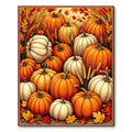 Warm Orange Pumpkin Harvest Rug(Orange)