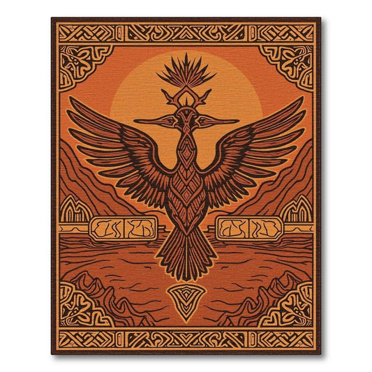 Warm Terracotta Tribal Mythical Rug(Brown)